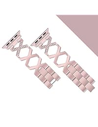 correas de cerrojo Compatible Reloj Apple Band 42 mm X Patrón Acero inoxidable Pulsera Correa deportiva iWatch Serie 3 2 1, 4 colores disponibles