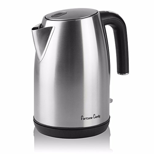 Click Here to See More Images 1.7L Cordless Stainless Steel Brushed Jug Kettle by Fortune Candy