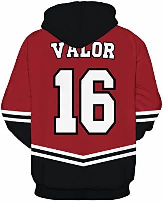 Haloon Realistic 3D Printed Big Pocket Hooded Sweatshirt Drastring Hoodies