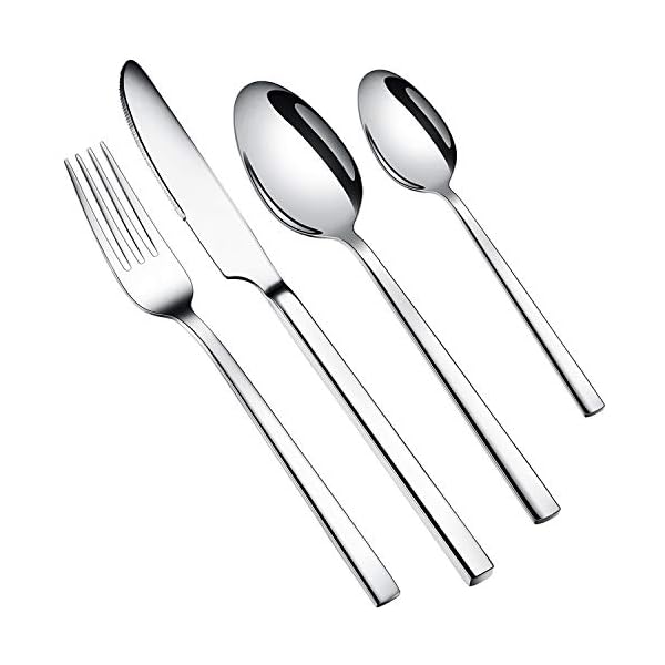 WUJO-Cutlery-Set-Stainless-Steel-Dinner-Set-32-Piece-DinnerwareTablewareSilverware-Set-Service-for-8-Person-Include-KnifeForkSpoonTeaspoon-Mirror-Polished-Dishwasher-Safe WUJO Cutlery Set, Stainless Steel Dinner Set, 32 Piece Dinnerware/Tableware/Silverware Set Service for 8 Person, Include…