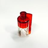 Spoon Snuff Bullet Acrylic with Glass Vial - Red
