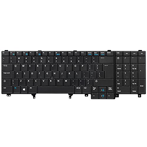 MACHENIKE Replacement Keyboard for Dell Latitude E5520 E5520m E5530 E6520 E6530 E6540 Precision M4600 M4700 M4800 M6600 M6700 M6800 Laptop Series Black EU Layout
