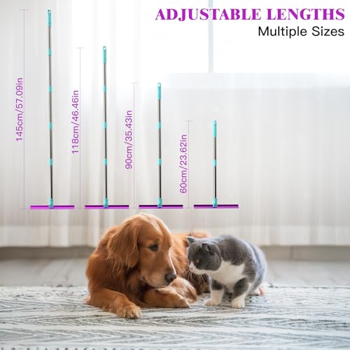 Carpet Rake with 57" Long Handle for Dog Hair Remover,Double Sided,Push or Pull,Easy to Work,Upgrated Carpet Brush for Pet Hair,Reusable Lint Rollers