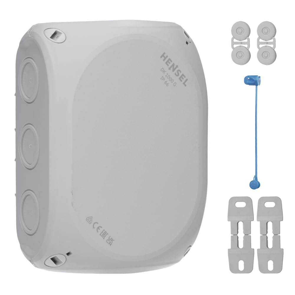 Hensel Dk Cable Junction Box 1,000 g, Socket up to 10 qmm, Body to be Mounted on Wall or Ceiling 4012591125013