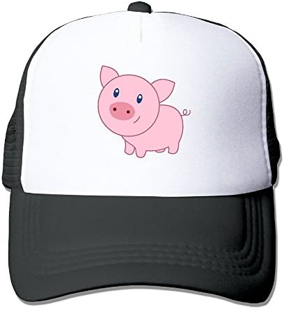 Cute Cartoon Pig Mesh Trucker Caps/Hats Adjustable for Unisex Pink