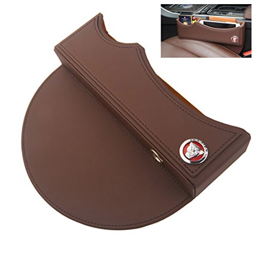 Jaguar Seat Gap Filler, Console Side Pocket,Seat Console Organizer, Car Pocket Organizer, Car Interior Accessories, Car Seat Side Drop Caddy Catcher (Brown) - Thumbnail 6