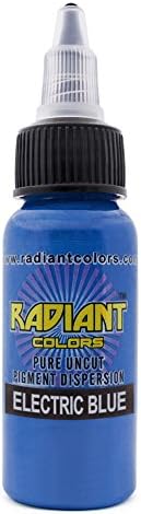 Radiant Colors Tattoo Ink Professional Tattooing Inks Fluid Vegan Pigments 1/2 oz Half Ounce Electric Blue
