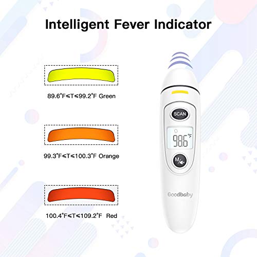 Touchless Forehead Thermometer for Adults, Infrared and Ear Thermometer
