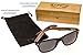GOWOOD Wood Sunglasses Mens & Women | Premium Polarized Walnut Wood Temples & Black Acetate Frame | Sunglasses UV400 Lenses | Women & Mens Sunglasses UV Protection | CE Marked (black)