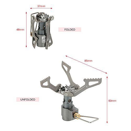 Lixada 2700 W titanium legering camping gas fornuis ultralicht 25 g buiten vouwen winddicht piëzo-ontsteking gas fornuis… - Image 5
