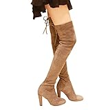 Kaitlyn Pan Microsuede High Heel Over The Knee Thigh High Boots