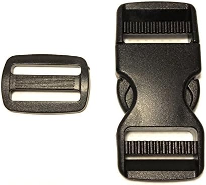 1 Inch Quick Release Buckle Pack, No Sewing Needed! 5 Buckles, 5 Triglides, Buckle Repair/Replacement, by Vaughan Bros