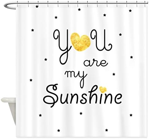 Haronng You Are My Sunshine Polyester Shower Curtain, 72" X 72"