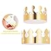 NUOLUX Gold Paper Crown Party Crown Hat Cap for Birthday Celebration Baby Shower Photo Props 12 Pack