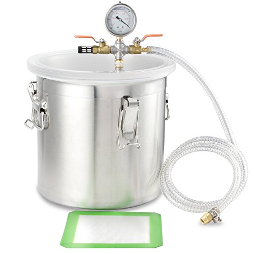 Click Here to See More Images ARKSEN 5-Gal Vacuum Degassing Chamber Resin Silicone Epoxy Metal Solvent, 280mm