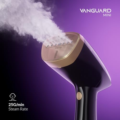 Feller Germany Vanguard Series Handheld Garment and Travel Steamer, 2000W, Prime Gold Ceramic Sole Plate with Auto Shut Off, Anti Drip, 25G/min Steam Rate, GS200, 2Y Guarantee-UAE Version (Gold)