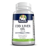 Extra Strength Cod Liver Oil with Vitamin A, D-3, EPA, DHA Molecularly Distilled