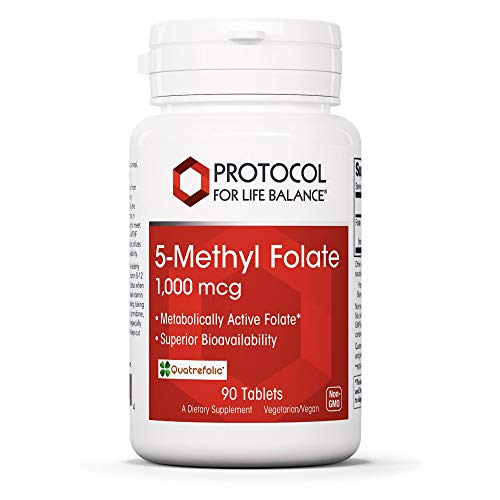 Protocol 5-Methyl Folate 1,000mcg - Bioavailable Folate Supplement ...