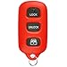 KeylessOption Keyless Entry Remote Control Car Key Fob Replacement for HYQ12BAN, HYQ12BBX, HYQ1512Y-Red