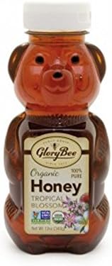 GloryBee Organic Tropical Blossom Honey Bear, 12 Ounce