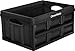 CleverMade CleverCrates 32 Liter Collapsible Storage Bin/Container: Solid Wall Utility Basket/Tote, Black