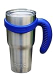 BIG DOG 7 Handle Grip for 30 oz Stainless Steel Tumbler fits Yeti Rambler RTIC Ozark Trail and many others (Handle Only Tumbler not Included) (Blue)
