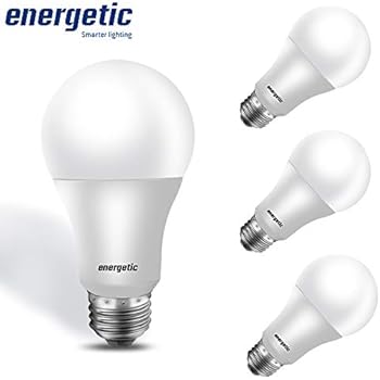 100W Equivalent, A19 LED Light Bulb, Daylight 5000K, E26 Base, Non-Dimmable, 1600lm, UL Listed, 4-Pack