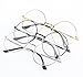 Topcosplay Children Kids Adults Round Clear Metal Frame Glasses