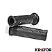 Krator Black Motorcycle Handle Bar Hand Grips 7/8