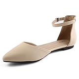 Sibba Women's Faux Suede Pointed Toe D'orsay Flats