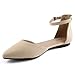 Sibba Women's Faux Suede Pointed Toe D'orsay Flats