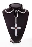 Mtxc Rosario + Vampire Cosplay accessories Akashiya Moka Cross Necklace Silver