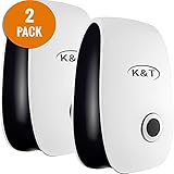 K&T Ultrasonic Pest Repeller, Ideal Indoor Repellent and Pest Control for Home, Cafe, Bakery, Restaurant (2-Pack)