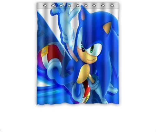 Personalized Custom Sonic The Hedgehog Window Curtain / Drapery / Panels / Treatment Thermal Insulated Blackout Window Curtains 52 "x 63" Inch Home Decoration