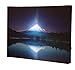 Clever Creations Light Up Mountain Canvas Wall Art Beautiful Gleaming Mountain by a Lake with LEDs | 12