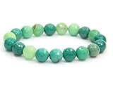 Amandastone Handmade Gem Semi Precious Gemstone 10mm Round Beads Stretch Bracelet 7