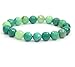 Amandastone Handmade Gem Semi Precious Gemstone 10mm Round Beads Stretch Bracelet 7