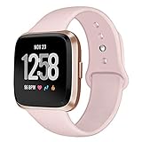 Kmasic Sport Band Compatible Fitbit Versa, Kmasic Soft Silicone Strap Replacement Wristband Fitbit Versa Smart Fitness Watch, Large Small