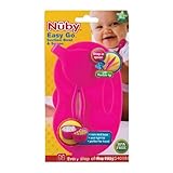 Nuby Easy Go Section Bowl with Spoon, Pink