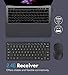 MoKo Keyboard and Mouse, 2.4G Wireless Compact Portable Mini Keyboard & Mouse Combo Set for Android, Windows, Laptop/Desktop/PC/Computer, Black