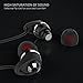 Honstek X1 in-Ear Headphones with Mic and Remote Control, 3.5mm Comfort Fit Earbuds with Stereo Bass, Clear Sound for iPhone 6S/6S Plus iPad and Android (Black)