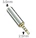 D & K Exclusives Gold Plated 2.5mm Male to 3.5mm Female Audio Adapter Converter Headphone Earphone Headset Jack - Stereo or Mono