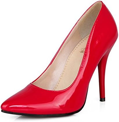 TAOFFEN Women Stiletto High Heel Shoes Pointed Toe Sexy Quality Brand Wedding Fashion Heeled Sexy Pumps Heels Shoes (7 B(M) US, Red)