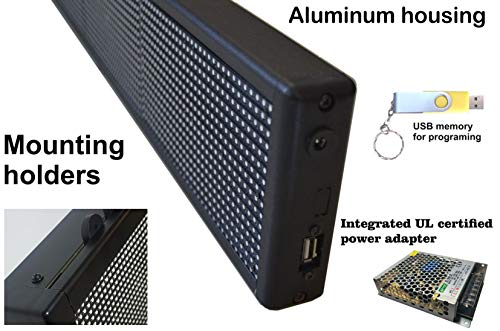 High Resolution LED RGB Color Sign 40" x 8" P5 with New SMD Technology. Perfect Solution for Advertising. Integrated Power Supply