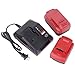 Qbmel 18-Volt Multi-Chemistry Battery Charger for Porter Cable PCXMVC Lithium Ion & NiCad NiMh Slide PC18B PC18B-2 PC18BL PC18BLX PCC489N Cordless Power Tool Battery