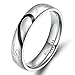 TIGRADE Stainless Steel Ring Real Love Heart Valentine Couples Wedding Band Size 4.5-15