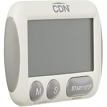 CDN TM15 Kitchen Timer, Extra Large Big Digits, Loud Alarm, Magnetic Backing, Stand- White - 02626