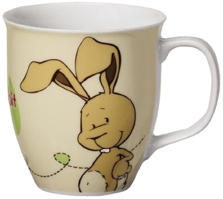 Nici 36523 - Tasse Hase Ralf Rabbit, 9.5 x 10 cm, beige