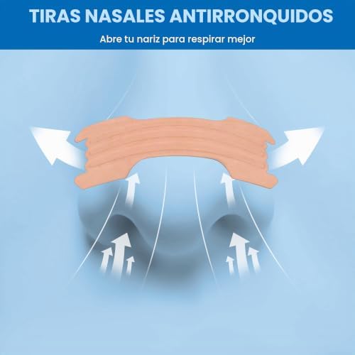 30 Tiras Nasales Antironquidos, Diseño Triple Cresta con Adhesivo de Grado Profesional, Tiras Nasales Transpirables Color Piel para Mejor Sueño, Deporte & Congestión Nasal (Color carne) — foto 6 de 8