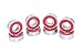 FGen 100pcs Low Noise Motor Dedicated 608RS Skateboard Bearing Fingertip Gyro Special Bearing(Red)
